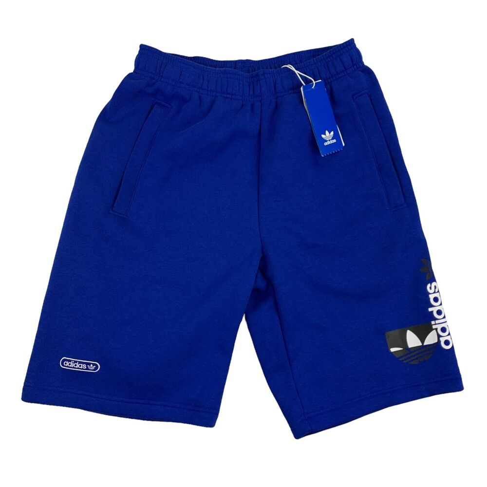 Adidas Mens Originals Forum 10" Drawstring Logo Sweat Shorts Blue S